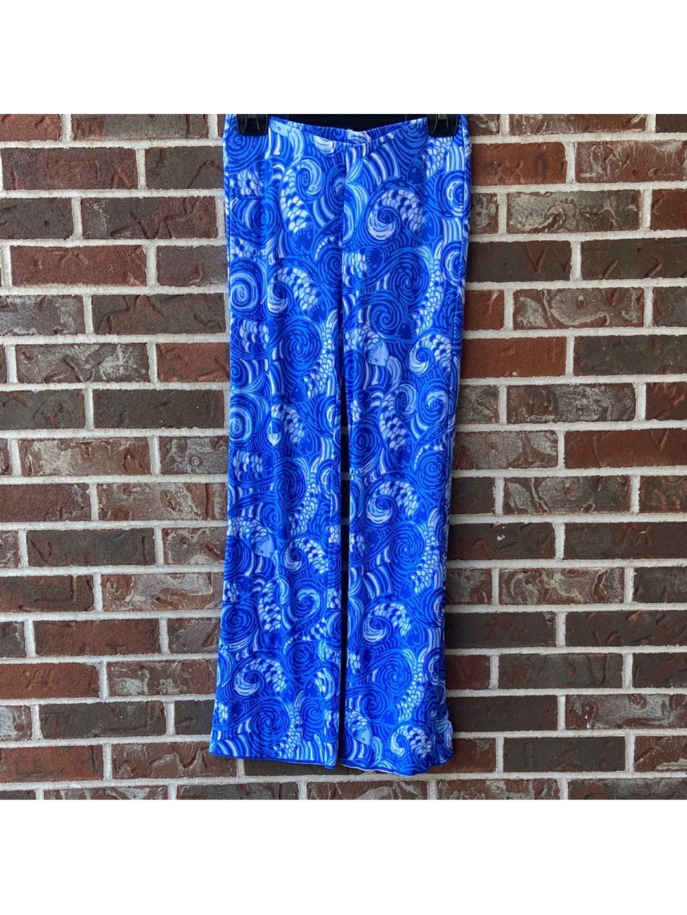 Lilly Pulitzer Blue Swirl Fish Palazzo Pants